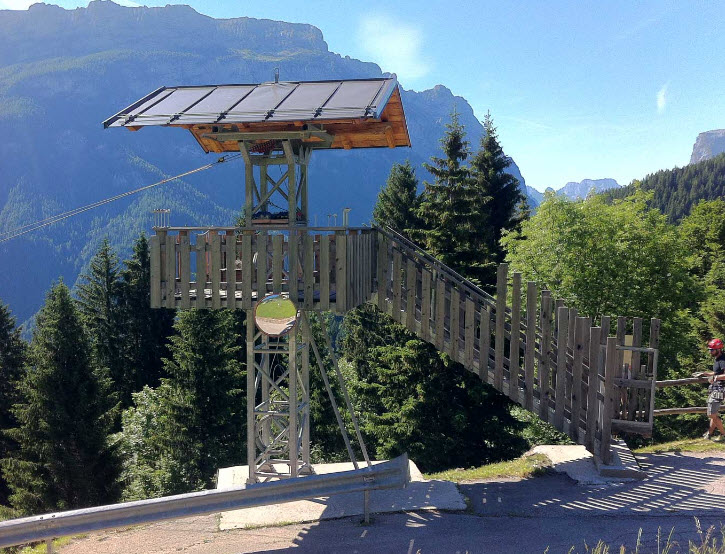 Zipline San Tomaso Cableway Belluno, Italy